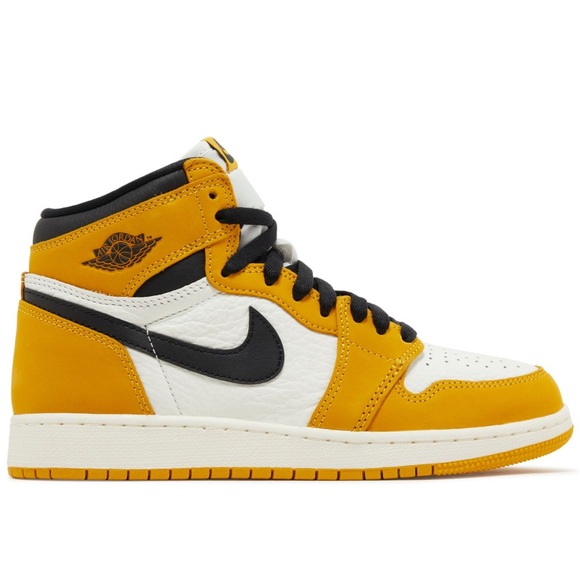 Nike Jordan 1 Retro High OG GS yellow-ochre (size 5Y) - Picture 1 of 6